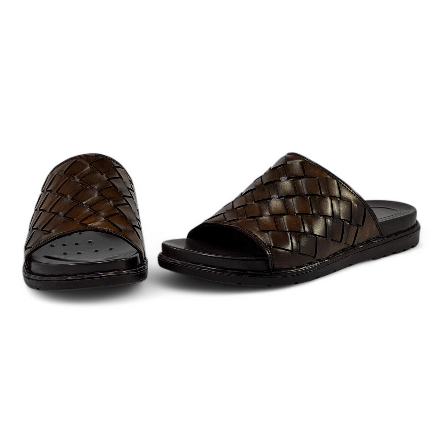 Premium Woven Synthetic Leather Slippers